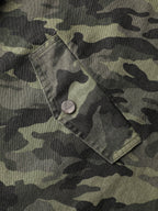 Camouflage Hooded Adjustable Hem Jacket