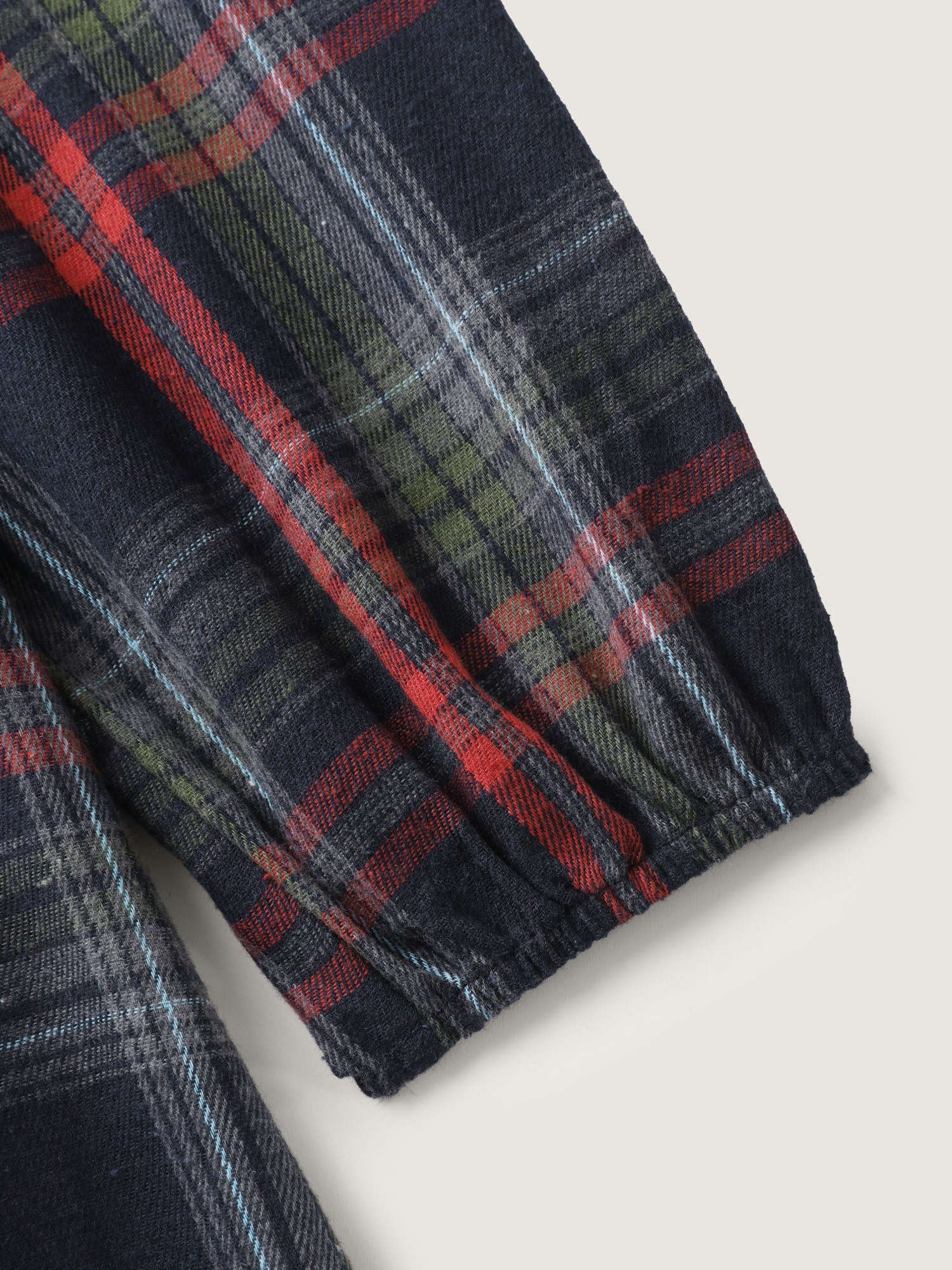 Plaid Button Detail Pocket Belted Arc Hem Dress