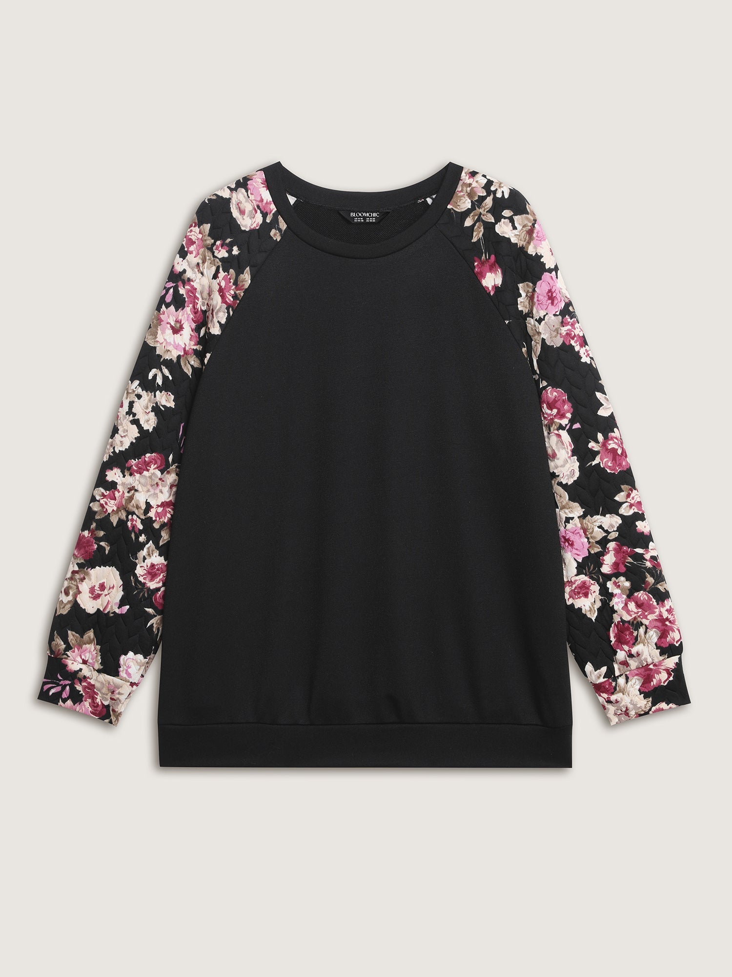 Floral Print Raglan Sleeve Sweatshirt