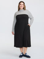 Layered Keep it Casual Stripe Midi Dress