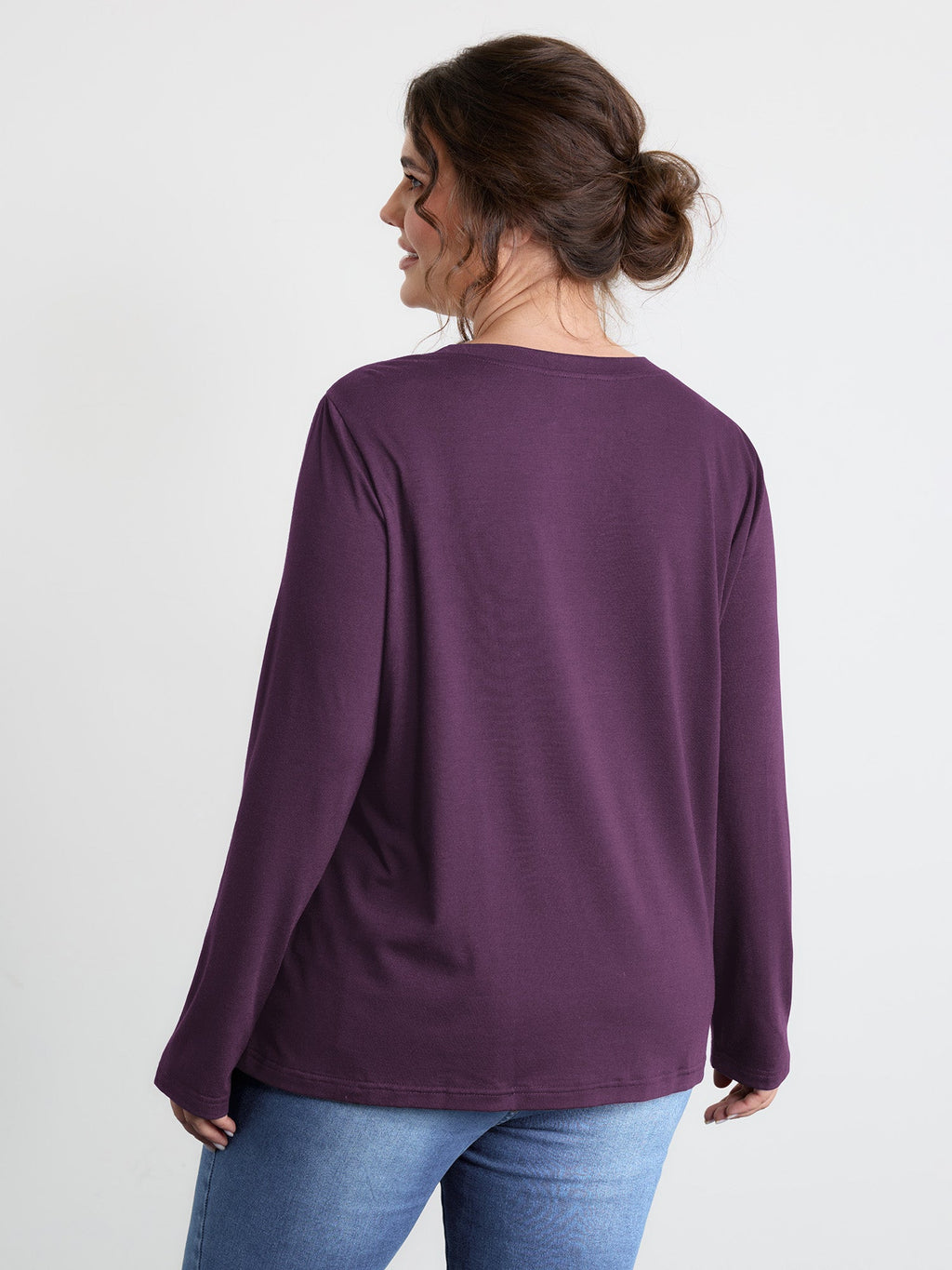 Sequin Cord Embroidered Tree Round Neck T-Shirt