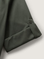 Oversized Tab Sleeve Open-Front Coat