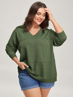 Supersoft Textured Eyelet Trim Pullover