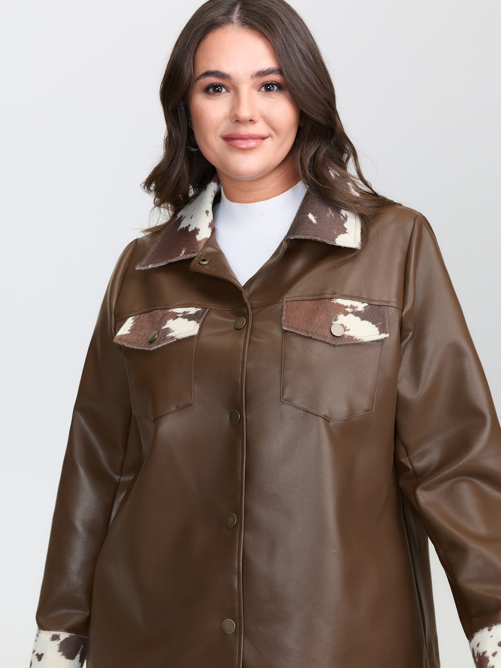 Animal Pattern Button-Down Jacket