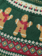 Gingerbread Fair-Isle Contrast Pullover