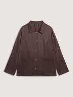 Suede Lined Button-Down Jacket