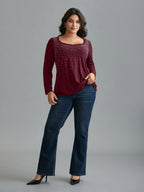 Sequin Stretchy Long Sleeve T-shirt