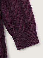 Crew Neck Cable Texture Sweater Dress