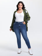 Stretchy Mid-Rise Straight-Leg Jeans