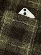 Plaid Pockets Button-Down Coat