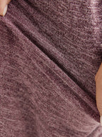 Round Neck Heather Pleated T-shirt