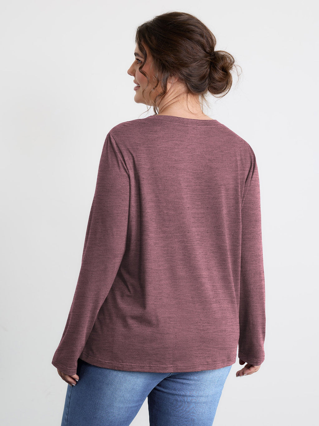 Sequin Cord Embroidered Tree Round Neck T-Shirt