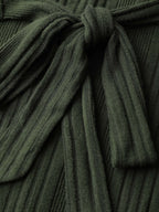 Pit Strip Tie-Knot Slit Sheath Midi Dress