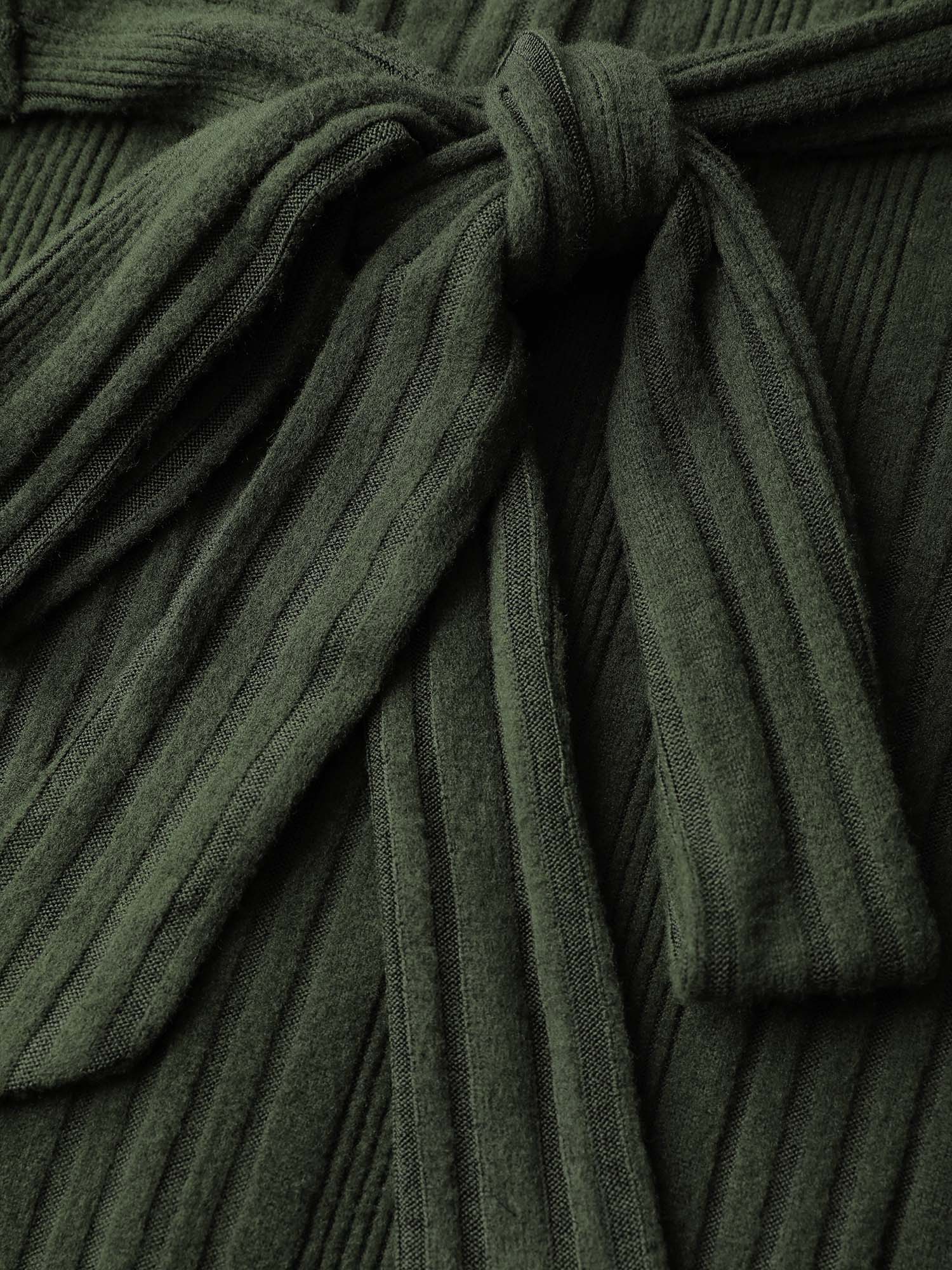 Pit Strip Tie-Knot Slit Sheath Midi Dress