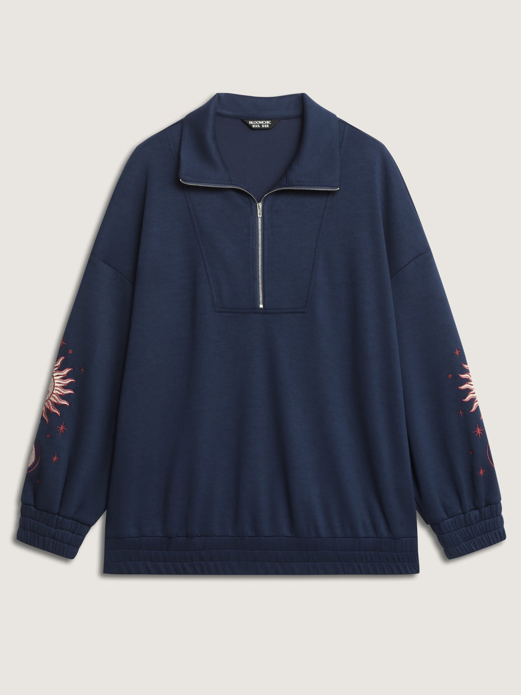 Supersoft Embroidered Half-Zip Sweatshirt