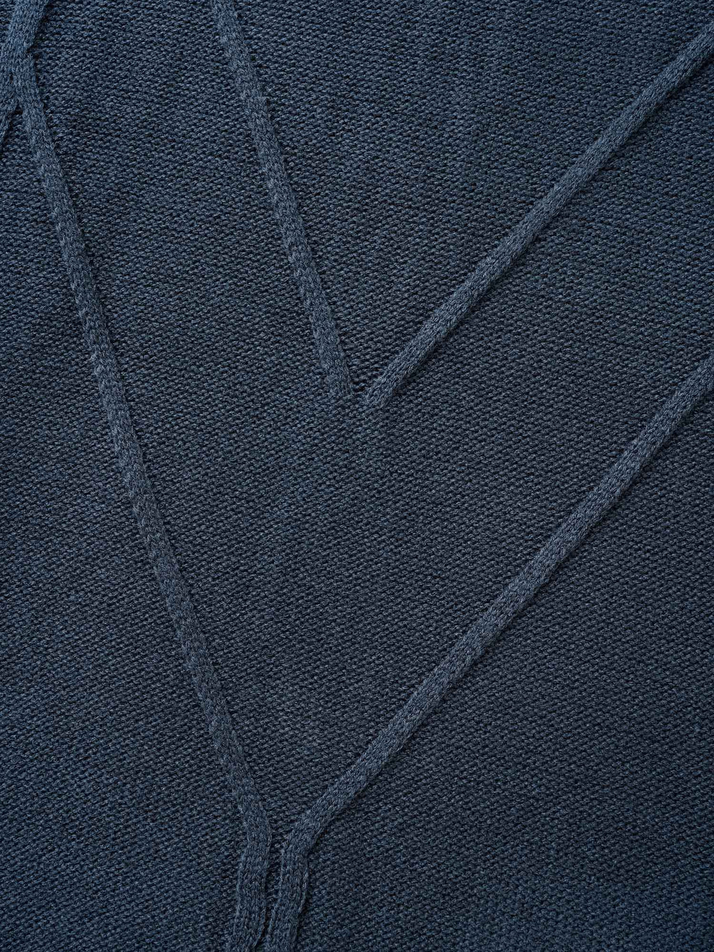 V Neck Cable Knit Texture Pullover