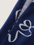 Bow-Tie Print Adjustable Overall Straps Jumpsuit