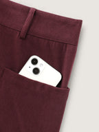 Corduroy Patch Pockets Ribbed Pants