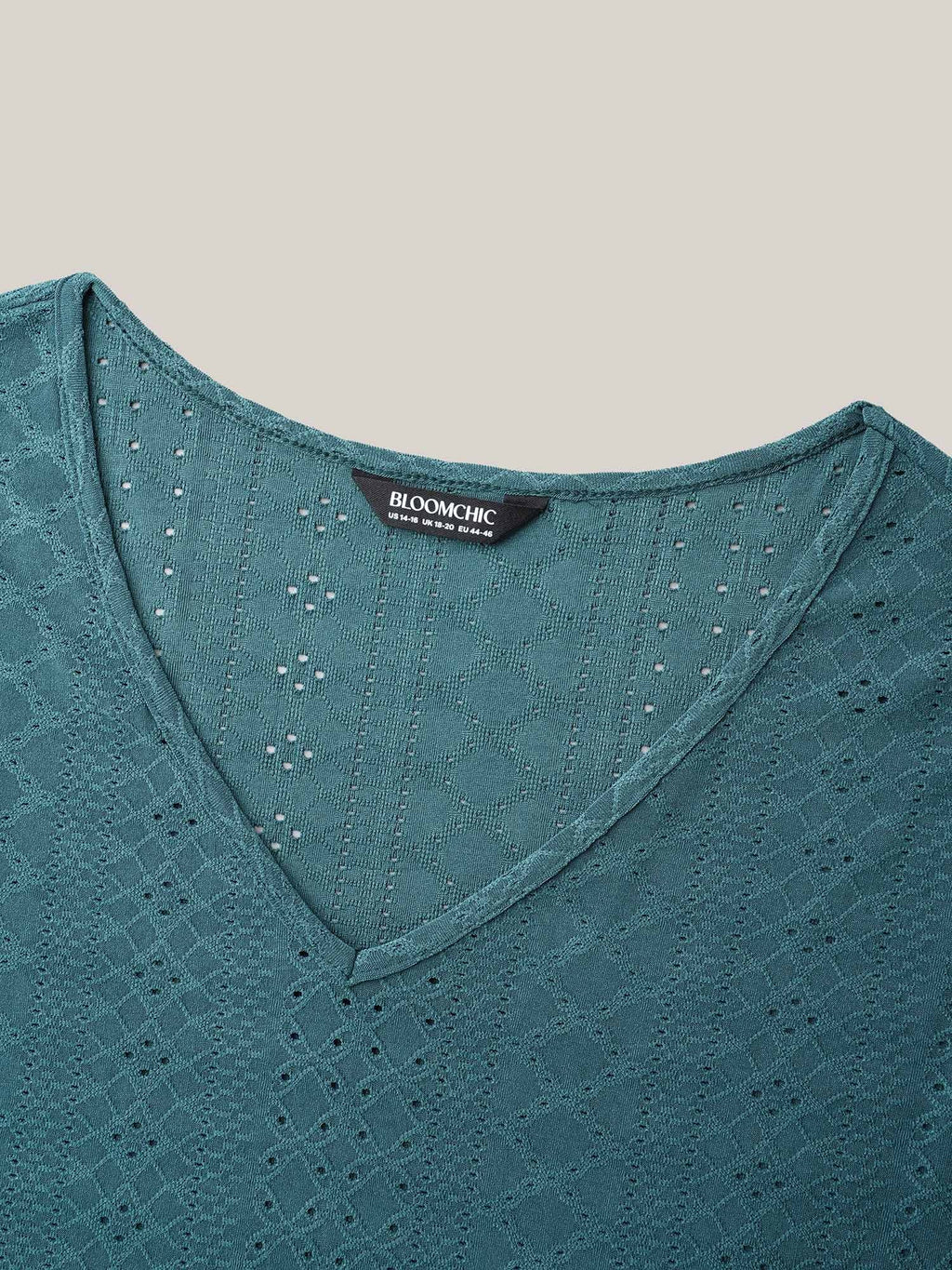 Jacquard Textured Lotus Leaf Sleeve Top