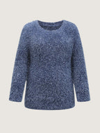 Fuzzy Sparkle Crew Neck Pullover