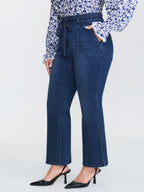 Seamed Drawstring Bootcut Jeans
