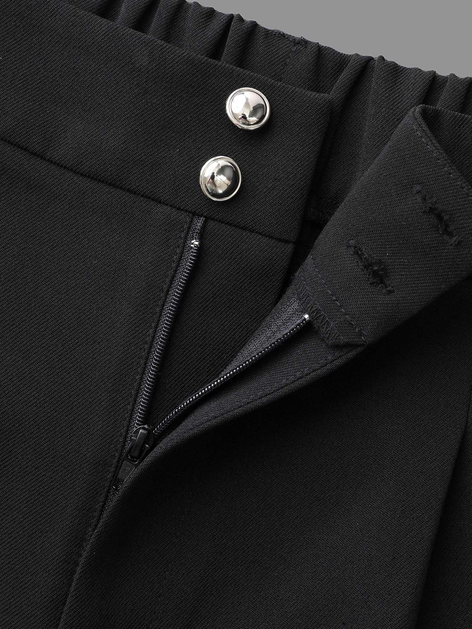 Double Buckle Straight Leg Pants