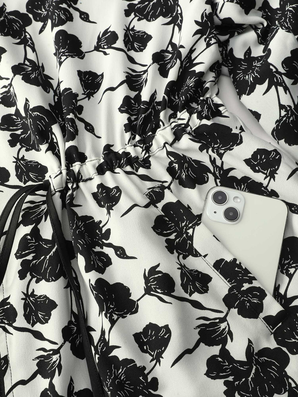 Floral Print Reversible Hooded Coat