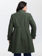 Double Button Pocket Solid Coat