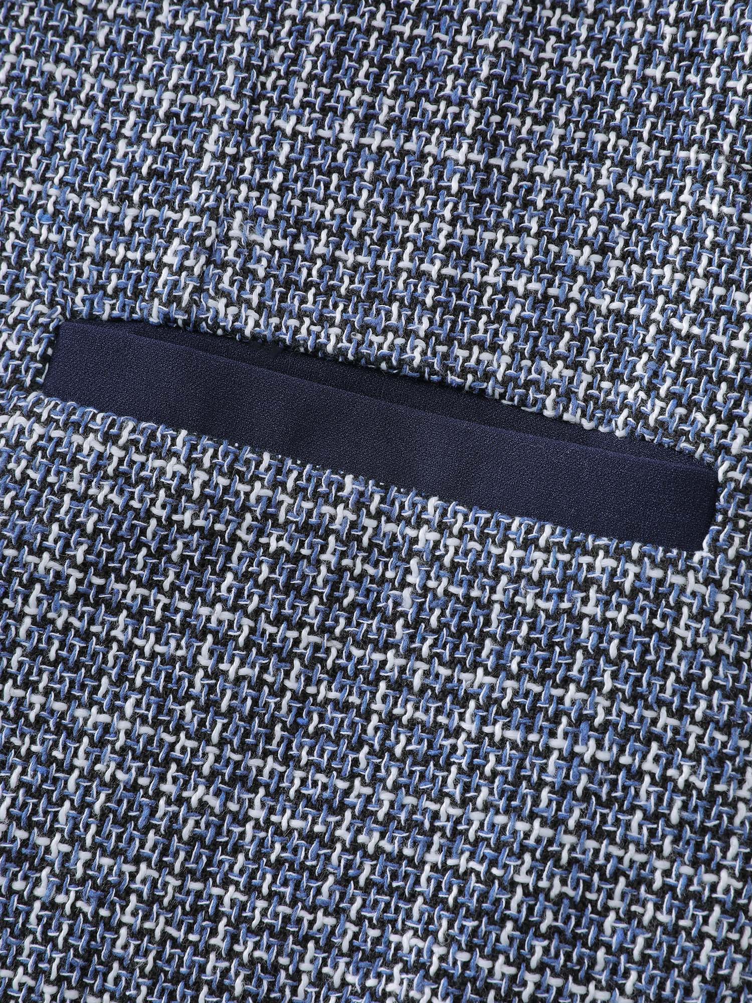 Tweed Color Contrast Blazer