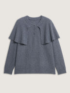 2-In-1 Cape Button Pullover