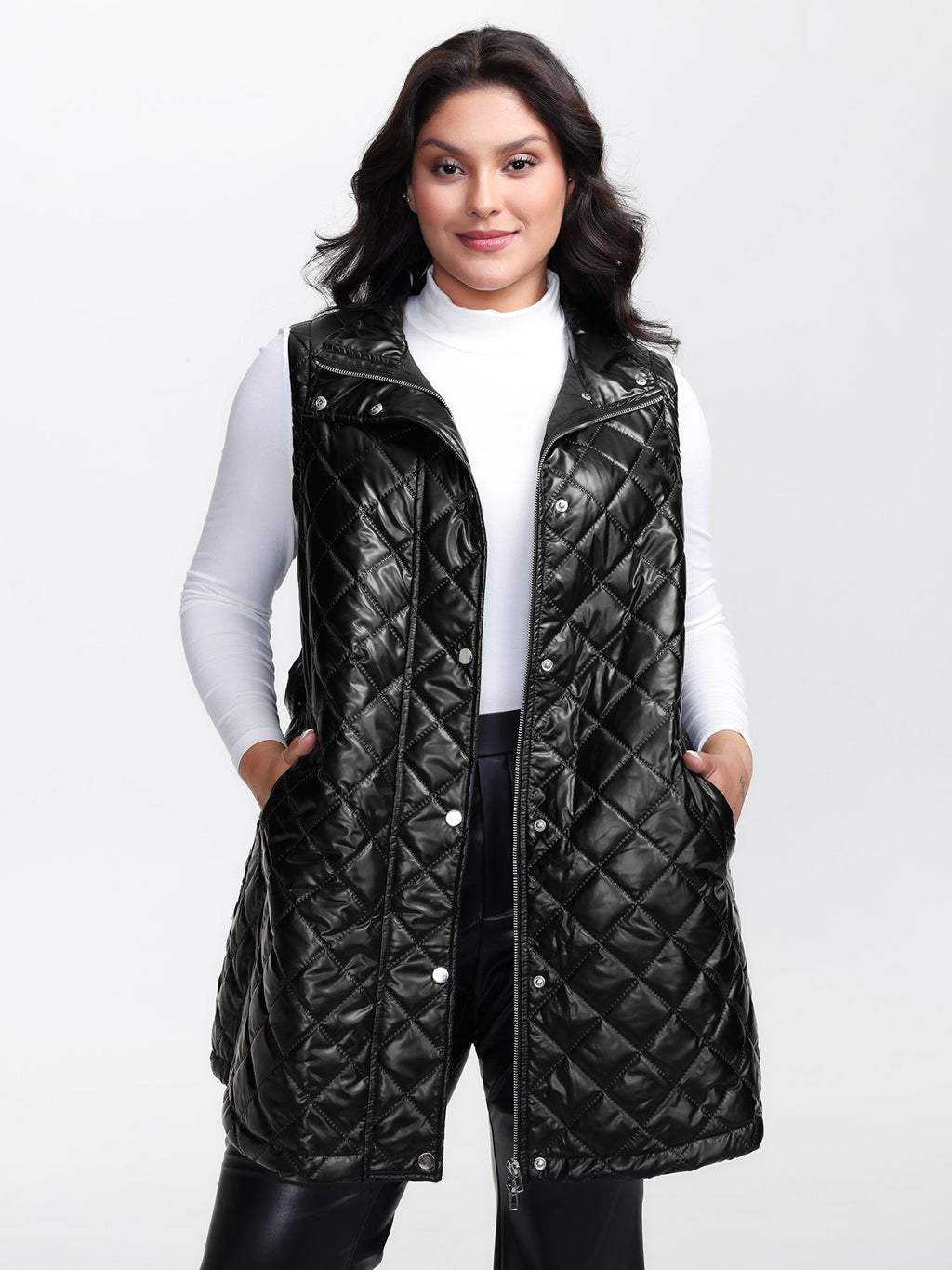 Quilted Cotton Waist-Tie Vest