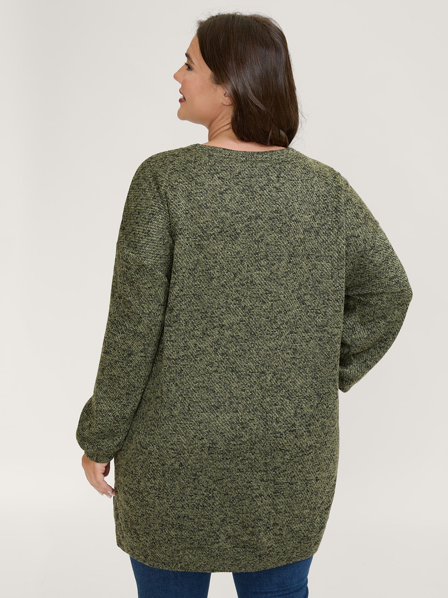 Relaxed Fit Split Hem Pullover