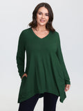 Supersoft V Neck High Low Hem T-Shirt