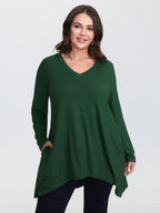 Supersoft V Neck High Low Hem T-Shirt