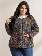Floral Print Padded Cotton Jacket