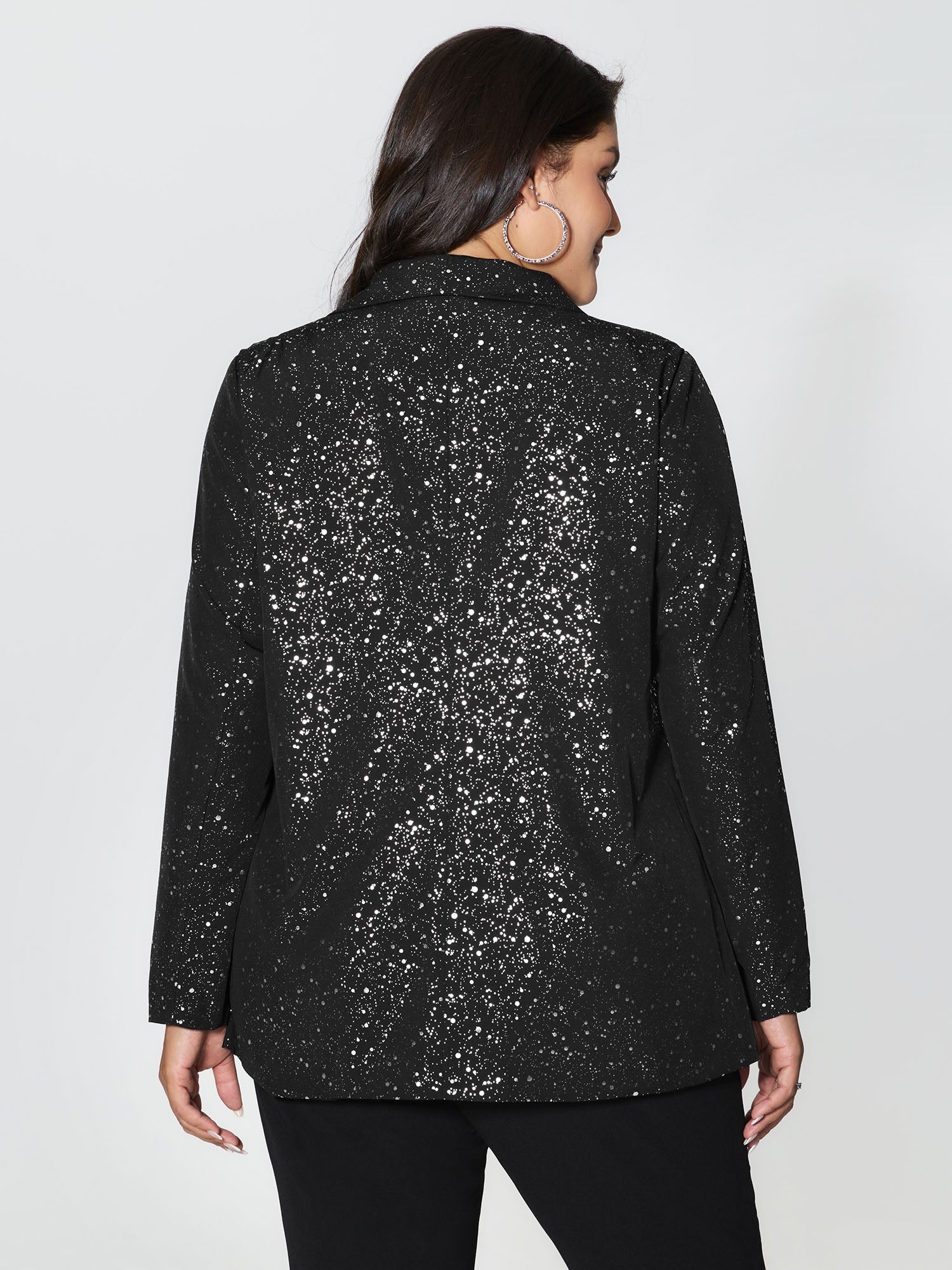 Gold Stamped Ruffled Edge Coat