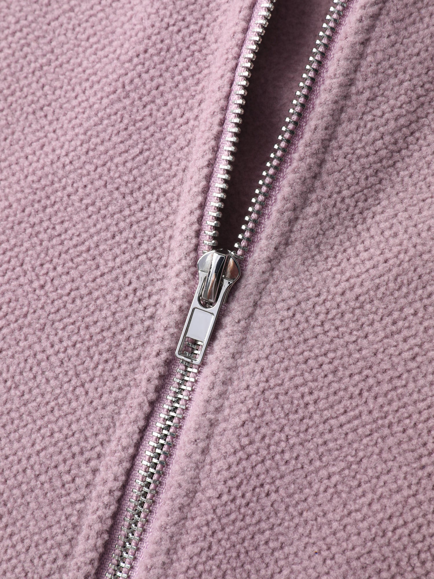Velvety-Feel Pockets Zipper Jacket