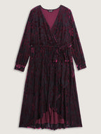 Shimmery Stretchy Velvet Shirred Maxi Dress