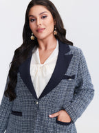 Tweed Color Contrast Blazer