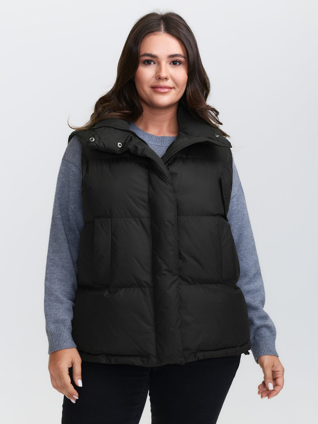 Puffer Zipper Front Quilted Vest