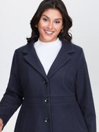 Cinched-Flared High-Low Hem Jacket