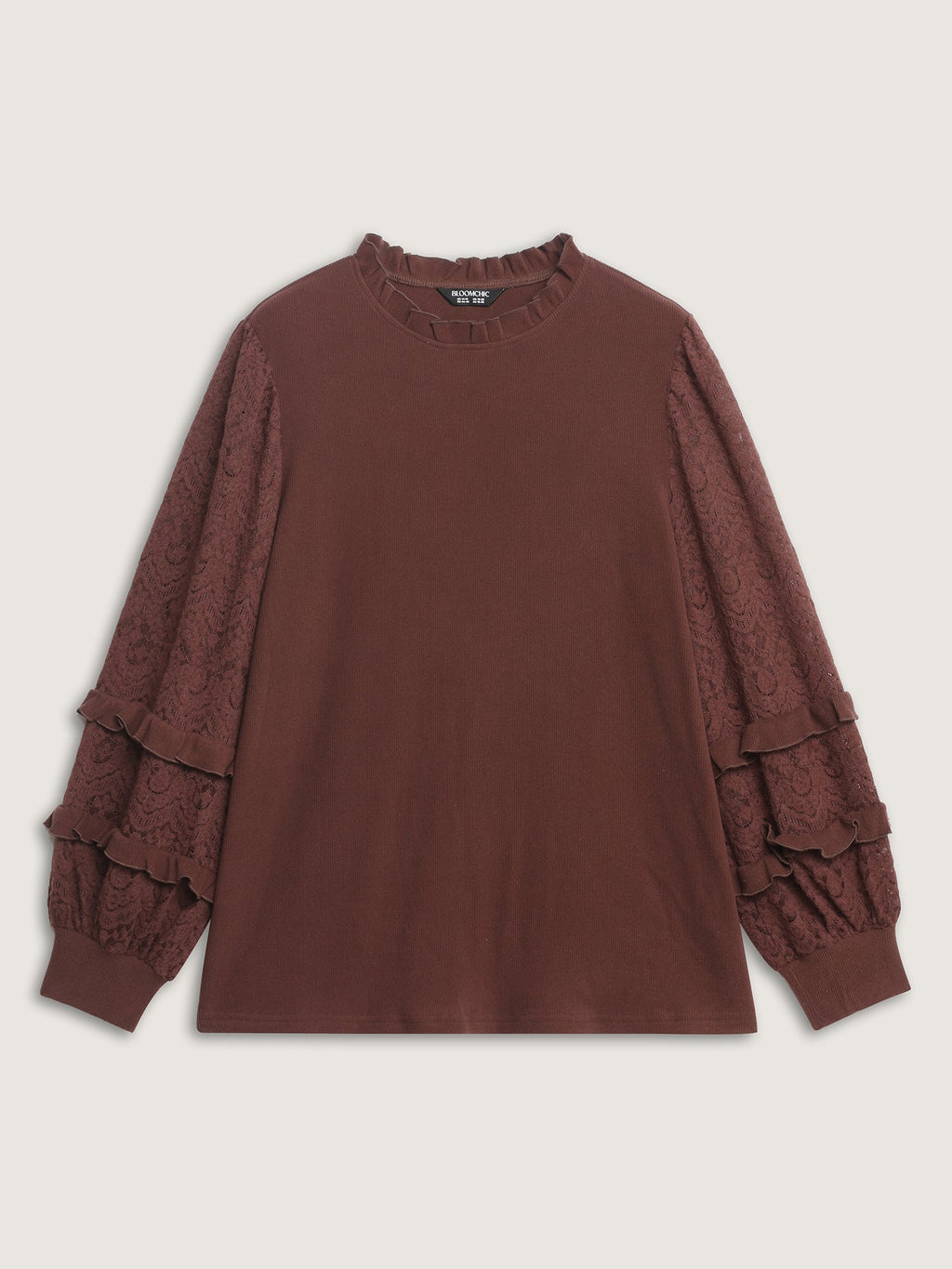 Cozy Ruffled Edge Tiered Sleeve Knit Top