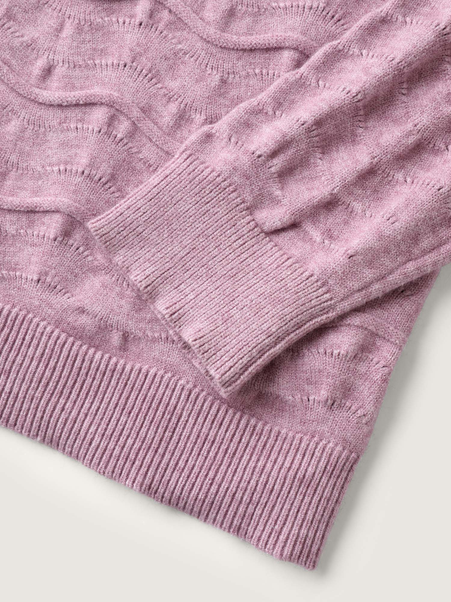 Supersoft Textured Round Neck Cut-Out Pullover