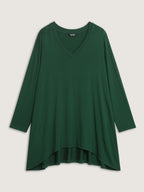 Supersoft V Neck High Low Hem T-Shirt