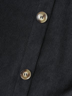 Corduroy Sleeveless Belted Side Midi Dress