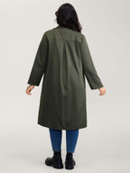 Oversized Tab Sleeve Open-Front Coat