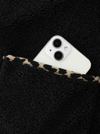 Faux Shearling Patchwork Leopard Edge Vest