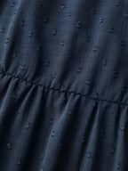 Textured Ruffled Sleeve Sheer Maxi Dress