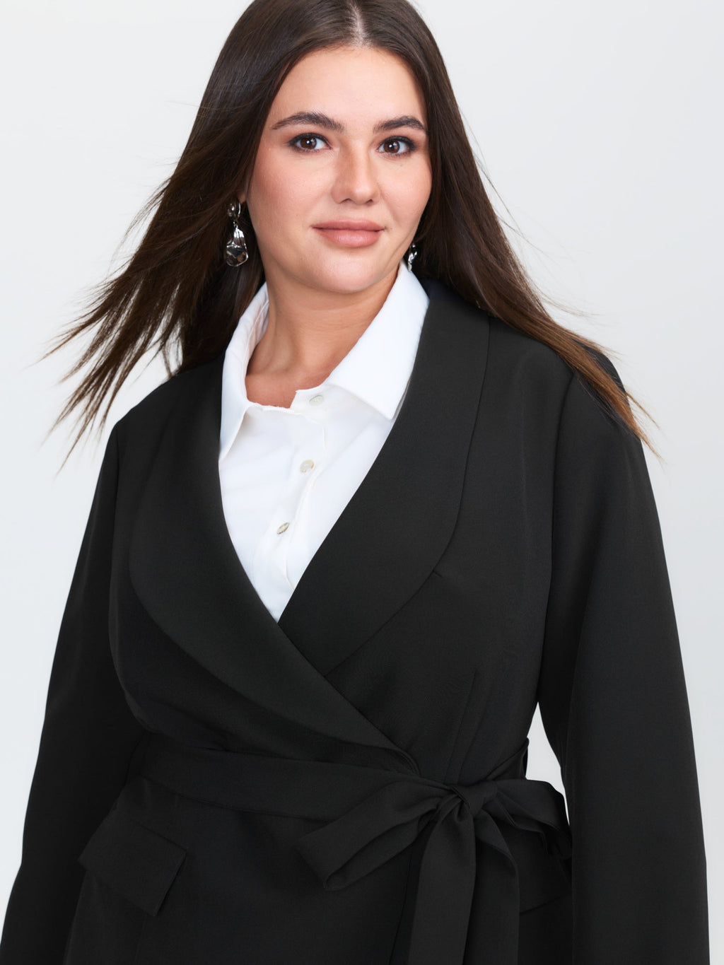 Side Belted Plain Blazer