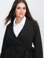 Side Belted Plain Blazer